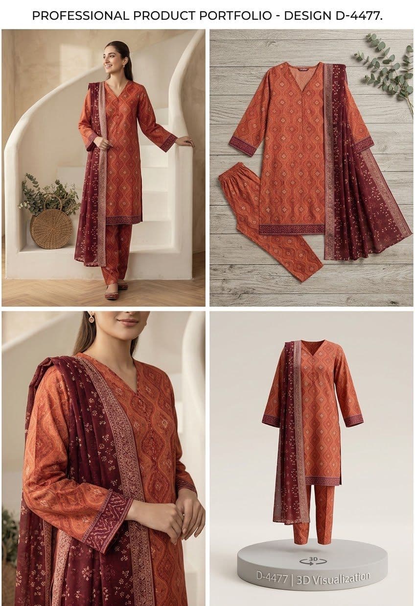 Tawakal printed 3pc ready to wear