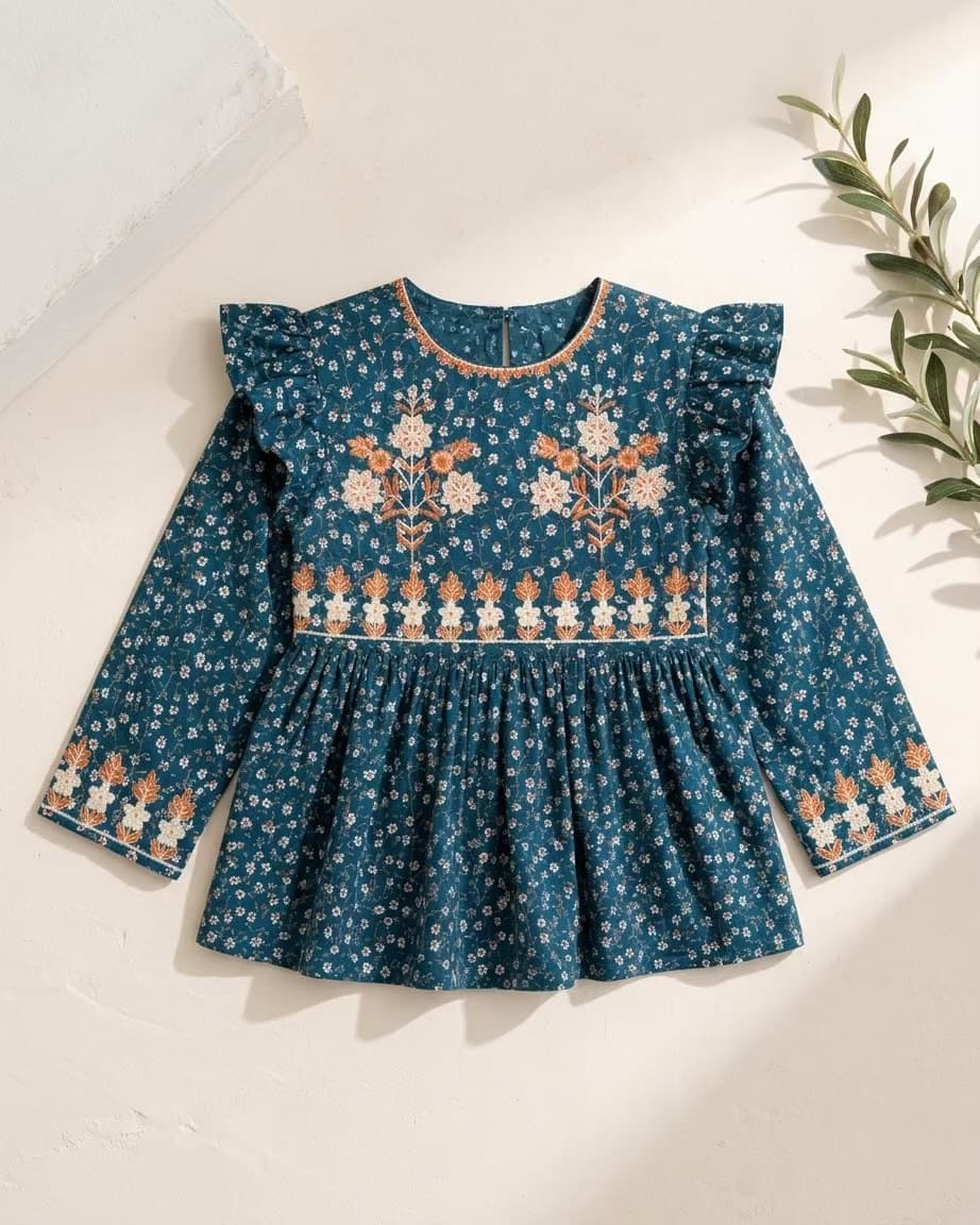 KIDS EMBROIDERED KURTIS —
