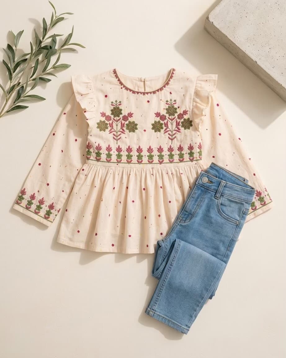 KIDS EMBROIDERED KURTIS —