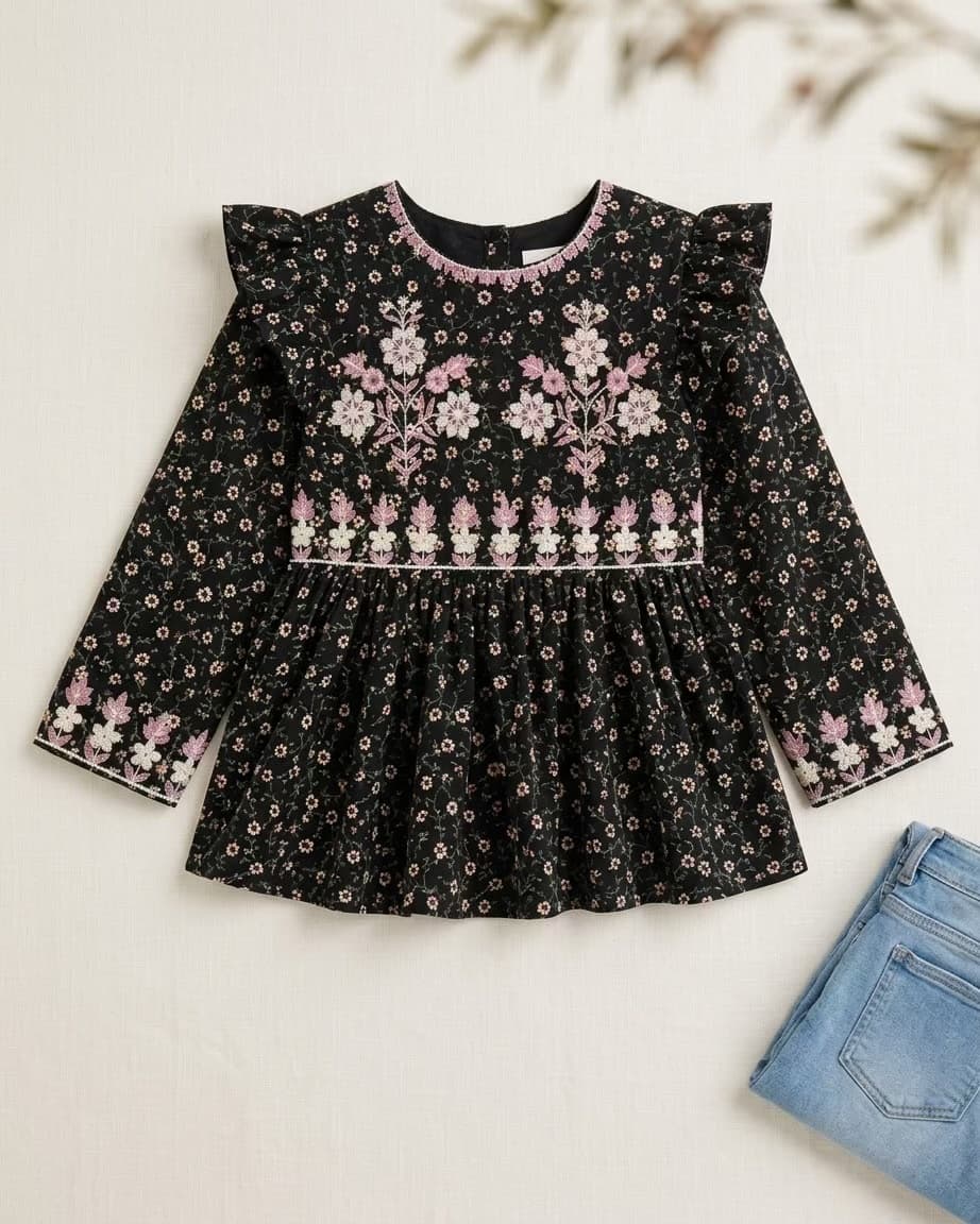 KIDS EMBROIDERED KURTIS —