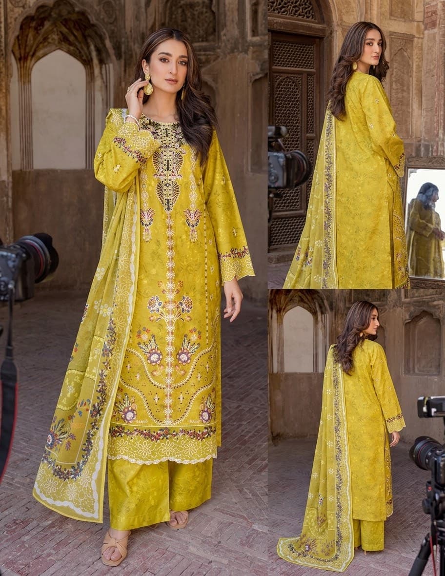 Premium heavy embrioded 3 pc ready to wear