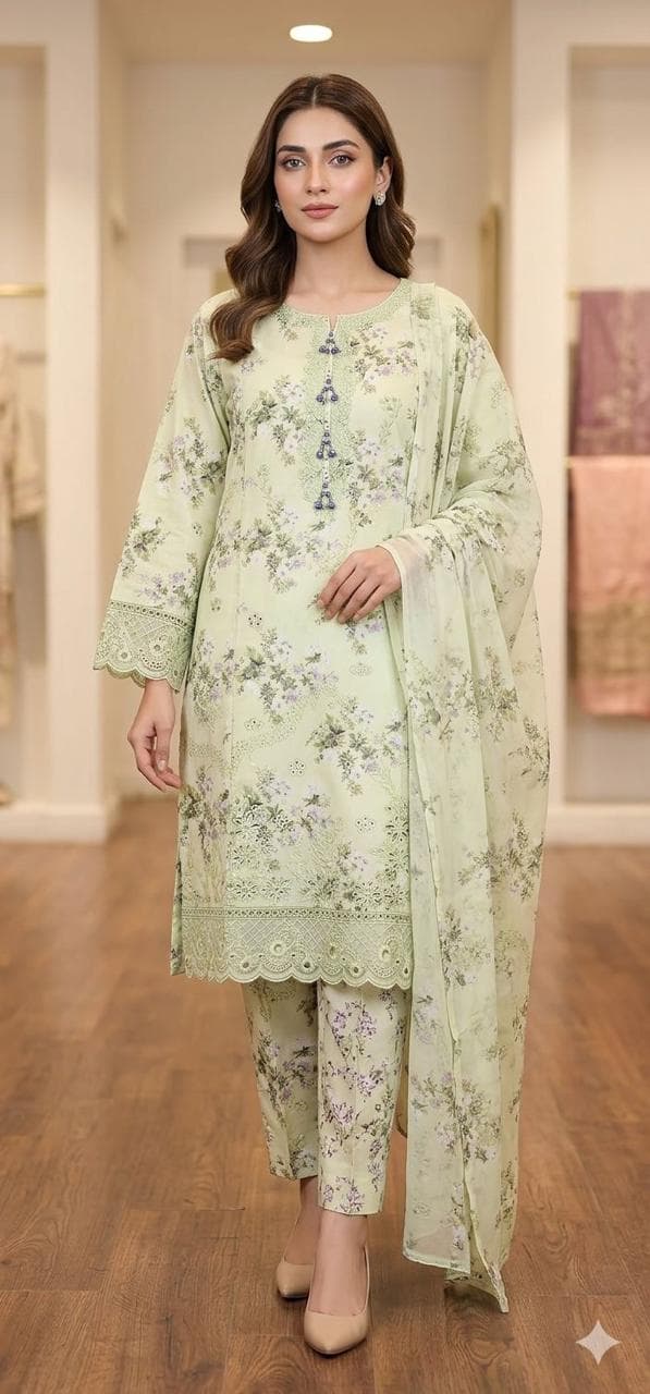 Embrioded 3 pc ready to wear
