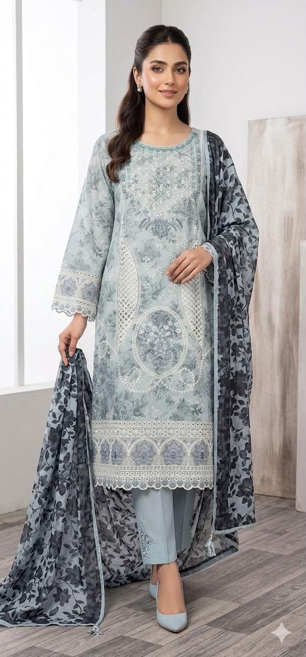 Embrioded 3 pc ready to wear